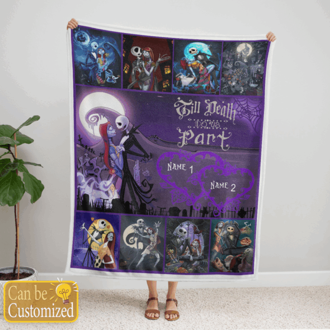 Personalized Till Death Do Us Part Fleece Blanket – Quilt Christmas Birthday Gift
