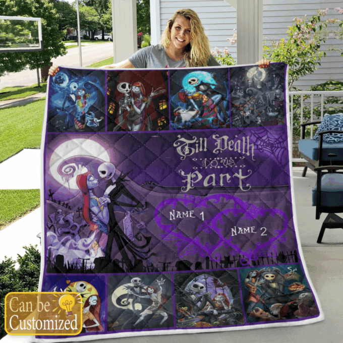 Personalized Till Death Do Us Part Fleece Blanket – Quilt Christmas Birthday Gift