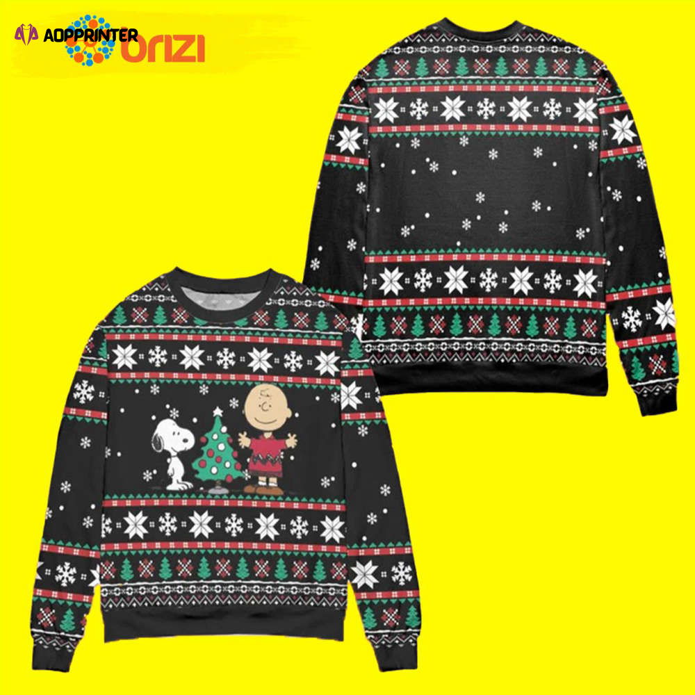 Pine Tree Snowflake Snoopy Ugly Christmas Sweater Pine Tree Snowflake Snoopy Ugly Christmas Sweater