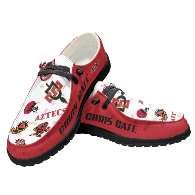 San Diego State Aztecs NCAA Personalized Hey Dude Sports Shoes – Custom Name Design Perfect Gift