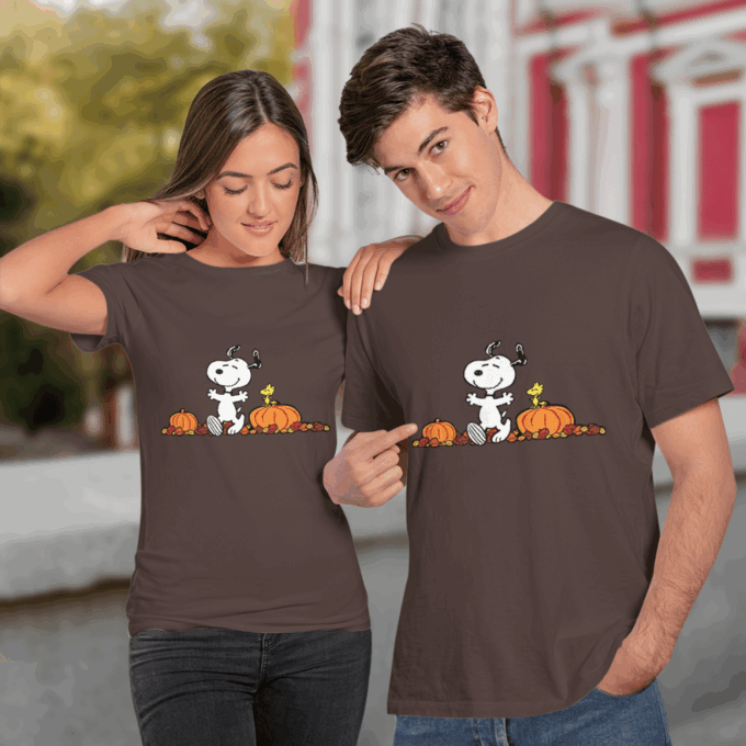 Snoopy Autumn Halloween T-shirt: Spooky Fun & Trendy Design