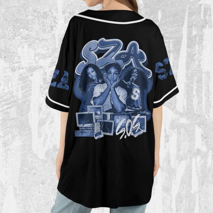 SZA Retro Vintage SOS Baseball Jersey – New Album Merch & Tour 2023