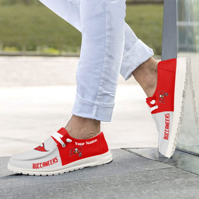 Tampa Bay Buccaneers Personalized Hey Dude Sports Shoes – Custom Name Design Perfect Gift