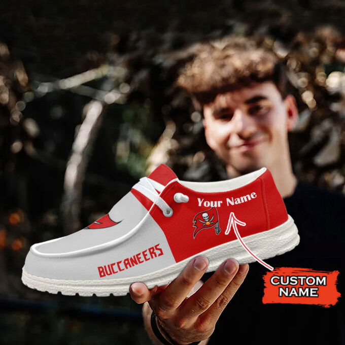 Tampa Bay Buccaneers Personalized Hey Dude Sports Shoes – Custom Name Design Perfect Gift