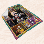 The Nightmare Couple Halloween Fleece Blanket Christmas Birthday Gift