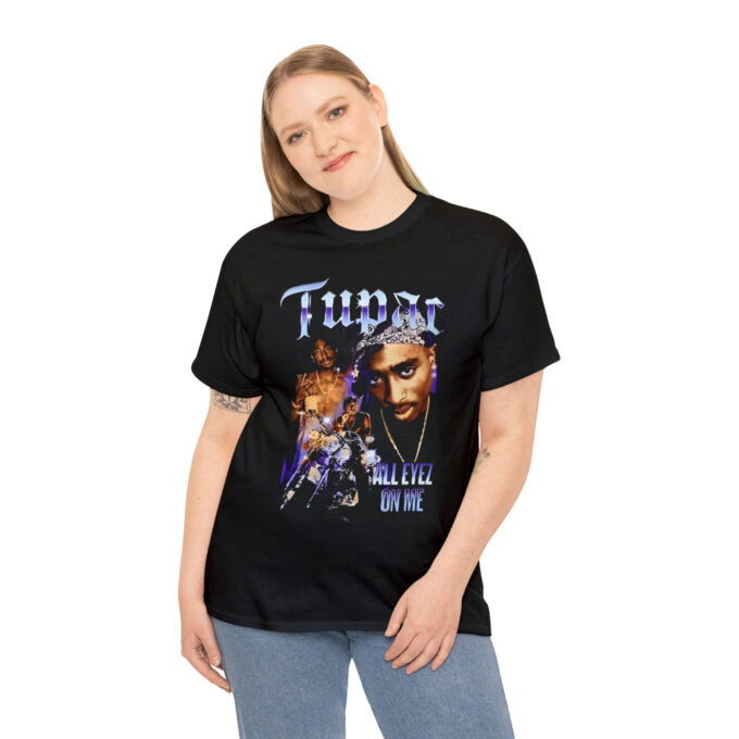 Tupac Shakur Retro T-Shirt: Vintage 90s Bootleg 2Pac Rapper Hip-Hop Shirt All Eyes On Me
