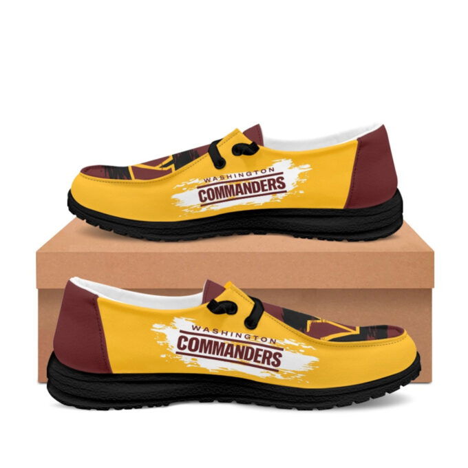Washington Commanders NFL Personalized Hey Dude Sports Shoes – Custom Name Design Perfect Gift