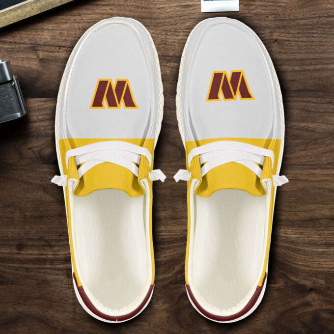 Washington Commanders NFL Personalized Hey Dude Sports Shoes – Custom Name Design Perfect Gift For Fans