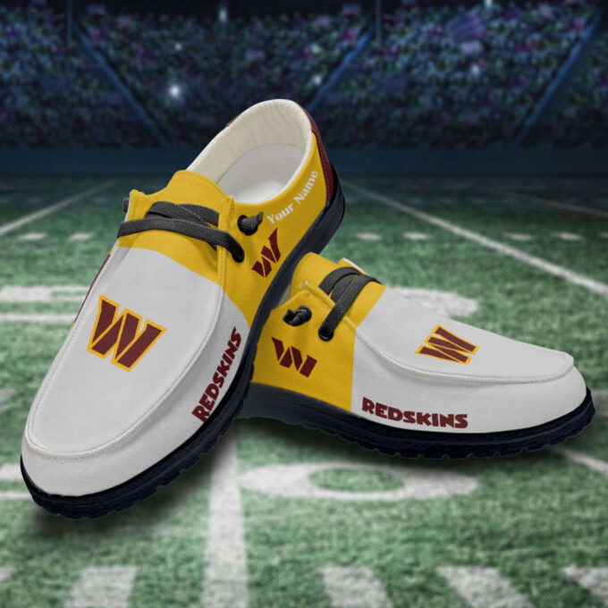 Washington Commanders NFL Personalized Hey Dude Sports Shoes – Custom Name Design Perfect Gift For Fans