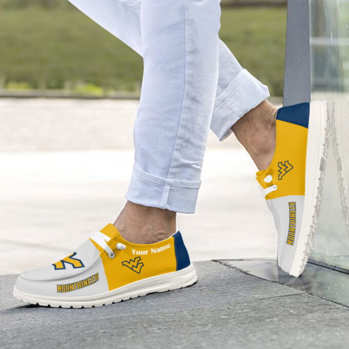 West Virginia Mountaineers Personalized Hey Dude Sports Shoes – Custom Name Design Perfect Gift
