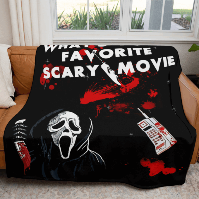 What’s Your Favorite Scary Movie Fleece Blanket – Quilt Christmas Birthday Gift