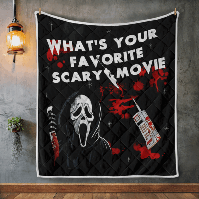What’s Your Favorite Scary Movie Fleece Blanket – Quilt Christmas Birthday Gift