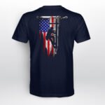 Proud Lineman Navy Blue Lineman  T-Shirt, Best Gift For Men And Women