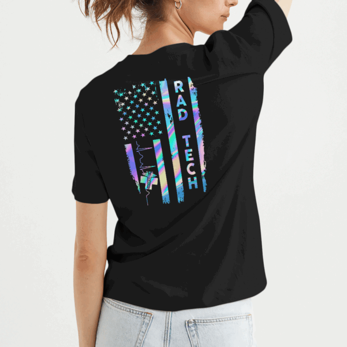 Proud Rad Tech   Black   T-Shirt, Best Gift For Men And Women