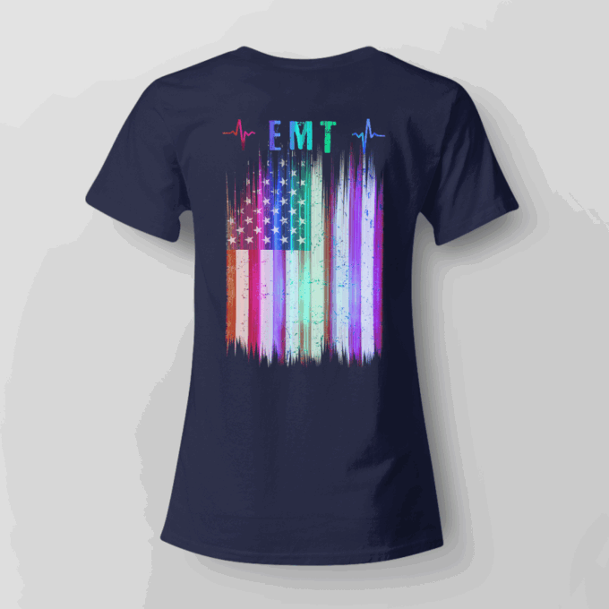 Proud EMT Black EMT  T-Shirt, Best Gift For Men And Women