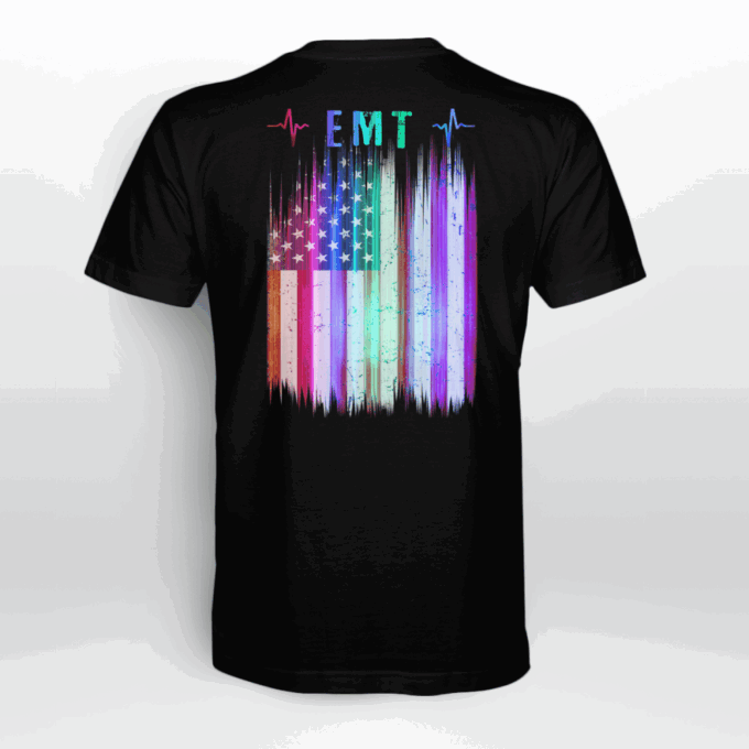 Proud EMT Black EMT  T-Shirt, Best Gift For Men And Women