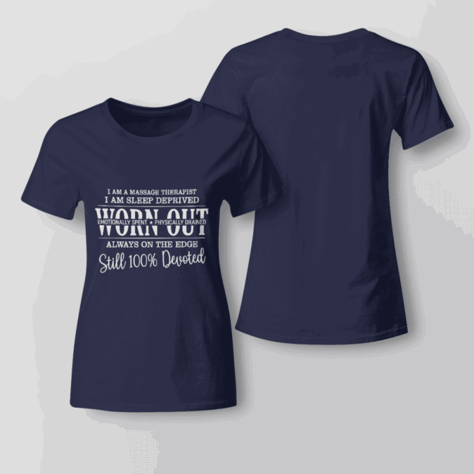 Devoted Massage Therapist  Navy Blue  Massagetherapist  T-Shirt, Best Gift For Men And Women