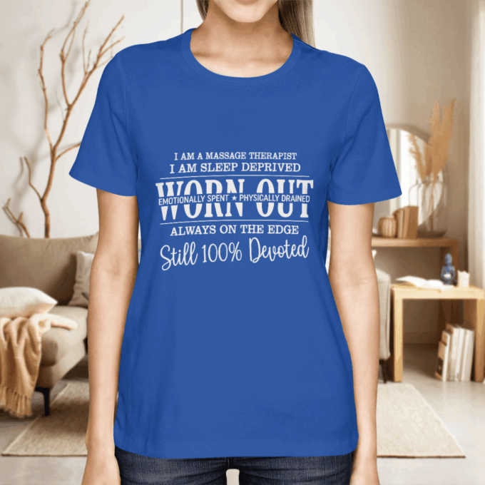 Devoted Massage Therapist  Navy Blue  Massagetherapist  T-Shirt, Best Gift For Men And Women