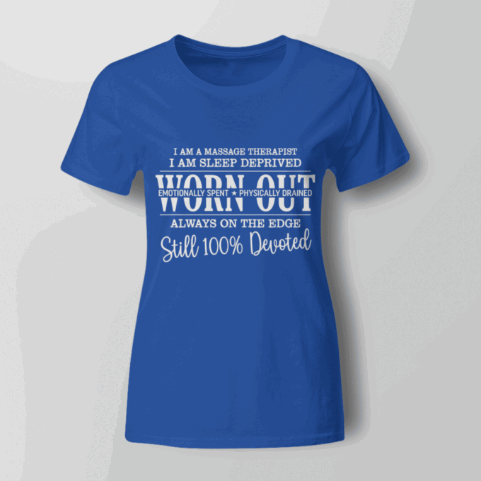 Devoted Massage Therapist  Navy Blue  Massagetherapist  T-Shirt, Best Gift For Men And Women