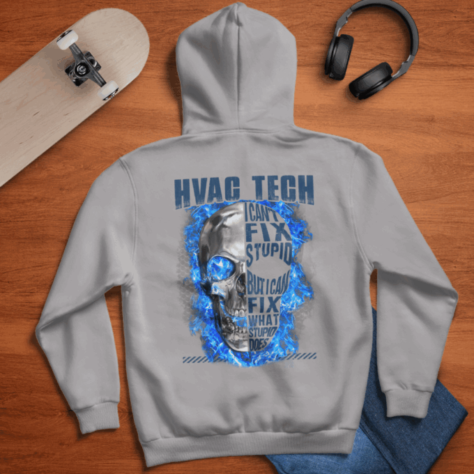 HVAC Tech I Can’t Fix Stupid Ash Grey T-Shirt, Best Gift For Men And Women