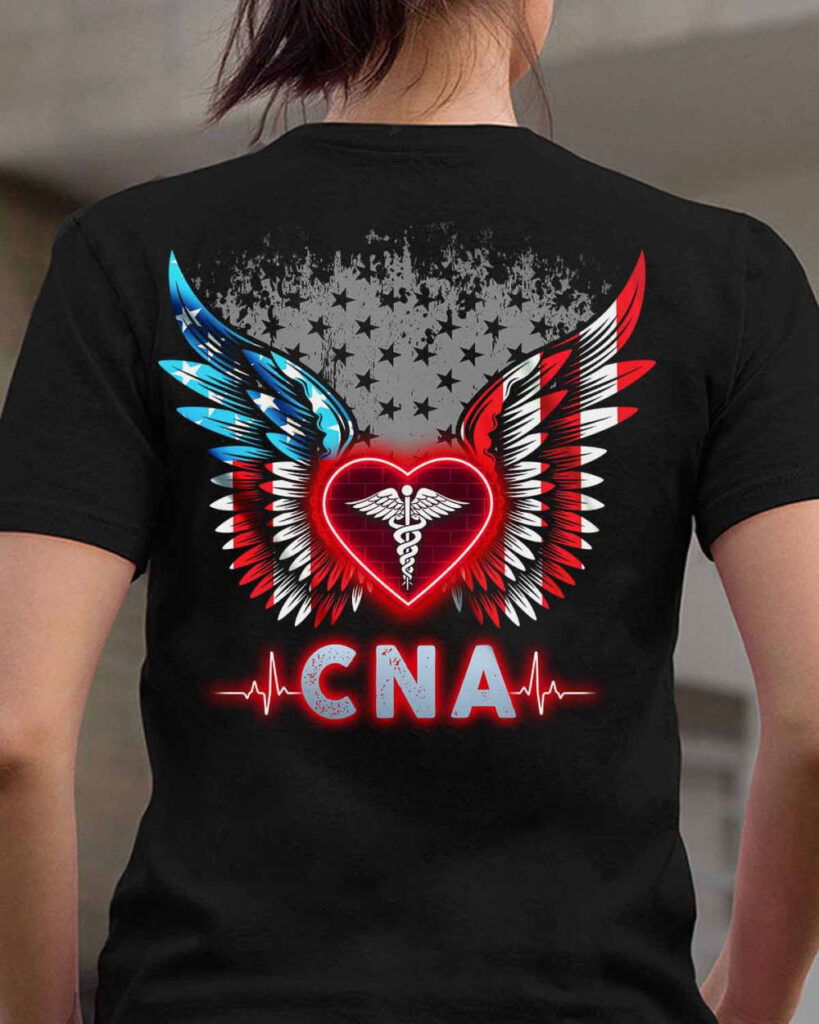 Awesome CNA Wings Black T-Shirt, Best Gift For Men And Women Awesome CNA Wings Black T-Shirt, Best Gift For Men And Women
