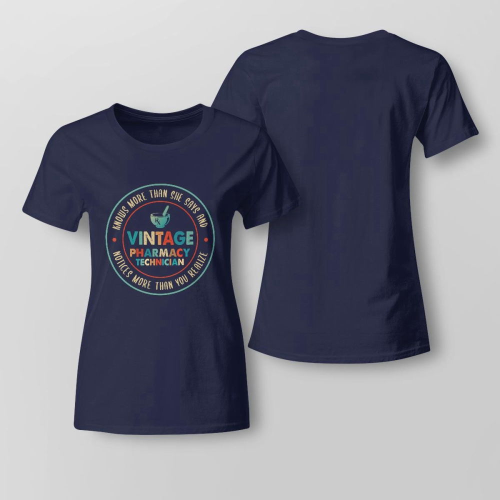 Vintage Pharmacy Technician Navy Blue Pharmacytechnician T-Shirt, Gift For Men Women Vintage Pharmacy Technician Navy Blue Pharmacytechnician T-Shirt, Gift For Men Women