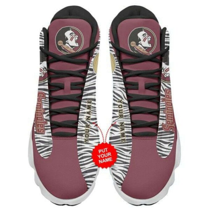 NCAA Florida State Seminoles Custom Name Number Garnet Air Jordan 13 Shoes, Best Gift For Men And Women