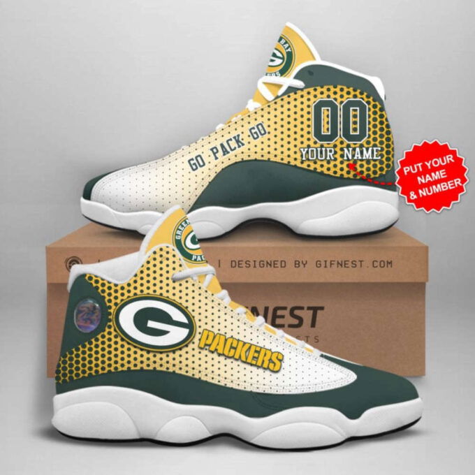 NFL Green Bay Packers Custom Name Air Jordan 13 Shoes, Best Gift For Men And Women V7