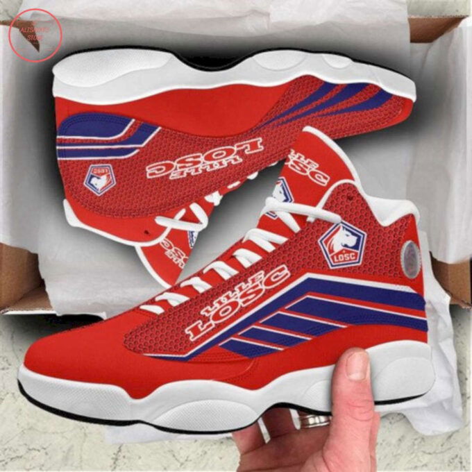 LOSC Lille Red Air Jordan 13 Sneakers, Best Gift For Men And Women
