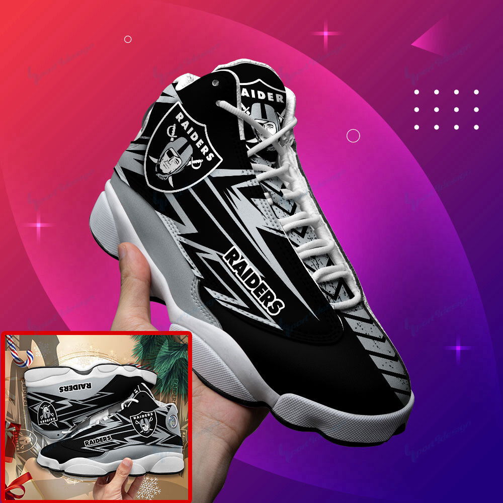 Las Vegas Raiders Air Jordan 13 Sneakers, Best Gift For Men And Women Las Vegas Raiders Air Jordan 13 Sneakers, Best Gift For Men And Women