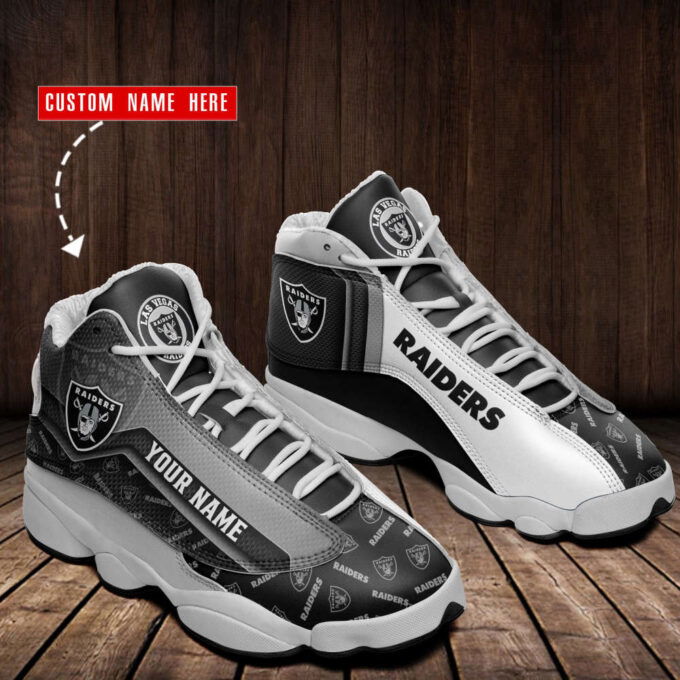 Las Vegas Raiders Custom Name Air Jordan 13 Sneakers, Best Gift For Men And Women