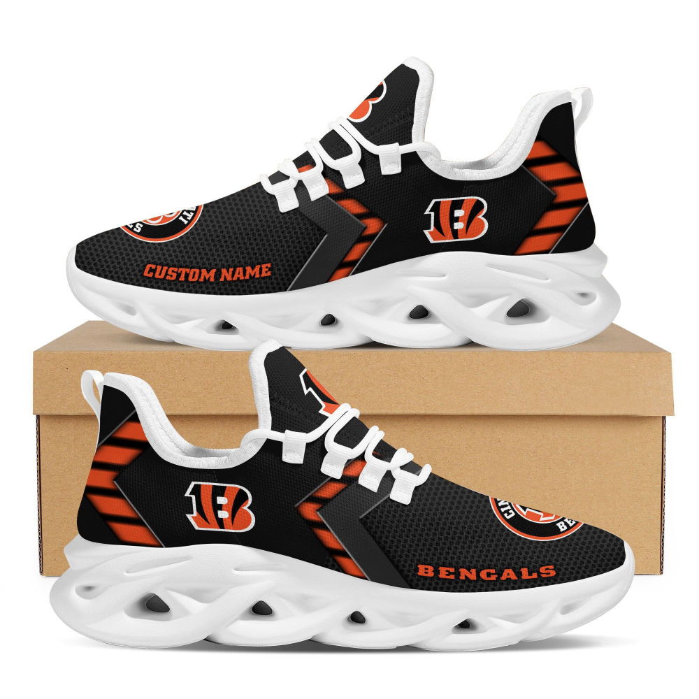 Personalized Name Cincinnati Bengals Sporty Max Soul Sneakers Running Sports Shoes For Men Women Personalized Name Cincinnati Bengals Sporty Max Soul Sneakers Running Sports Shoes For Men Women