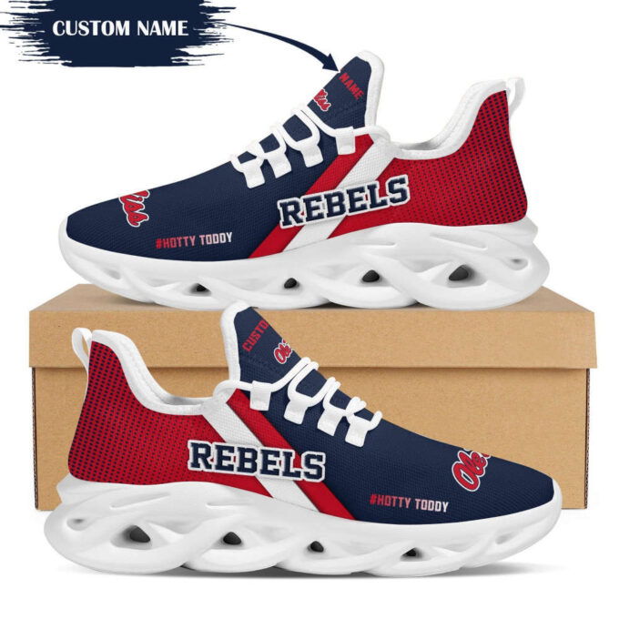Personalized Name Ole Miss Rebels Max Soul Sneakers Running Sports Shoes For Men Women