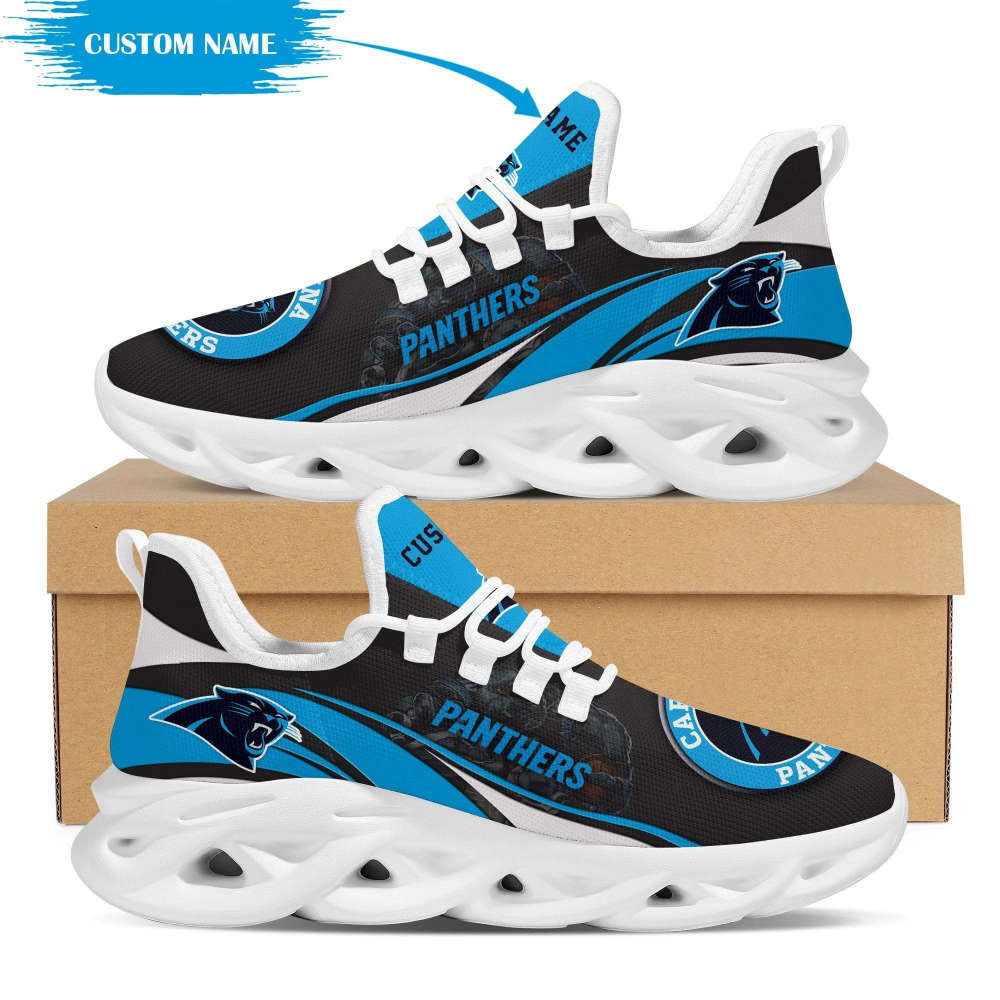 Carolina Panthers Mascot Custom Name Personalized Max Soul Sneakers Running Sports Shoes For Men Carolina Panthers Mascot Custom Name Personalized Max Soul Sneakers Running Sports Shoes For Men