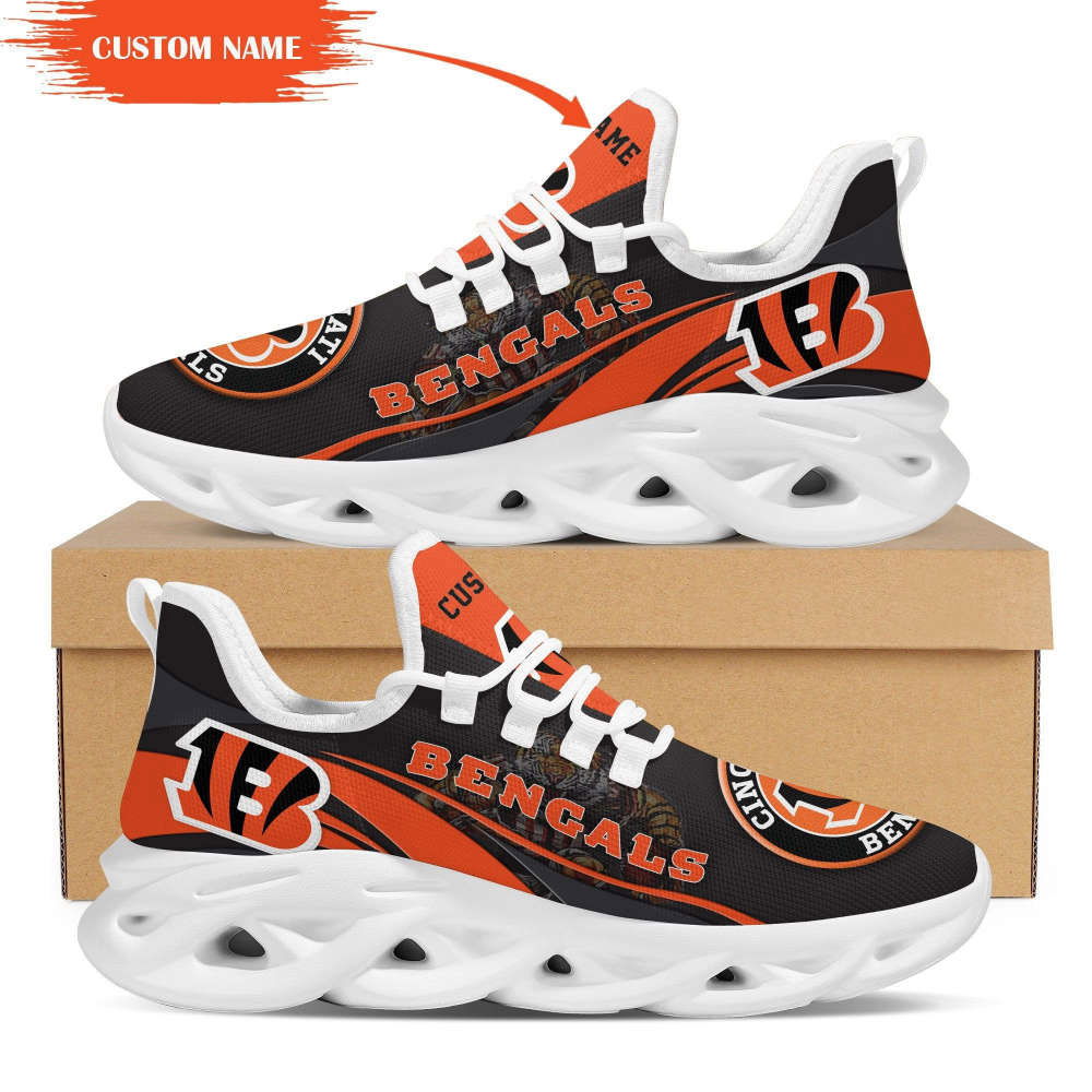Cincinnati Bengals Mascot Custom Name Personalized Max Soul Shoes For Men Women Cincinnati Bengals Mascot Custom Name Personalized Max Soul Shoes For Men Women