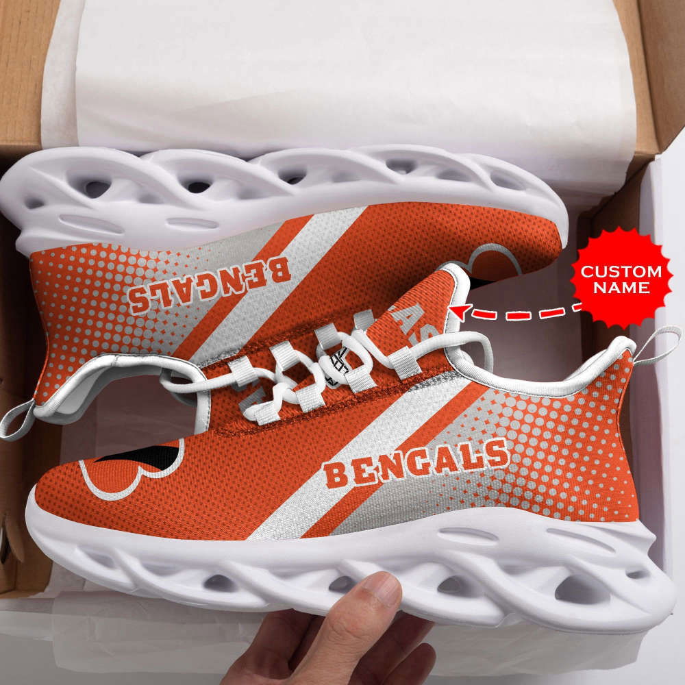 Personalized Name Cincinnati Bengals Max Soul Sneakers Running Sports Shoes For Men Women Personalized Name Cincinnati Bengals Max Soul Sneakers Running Sports Shoes For Men Women