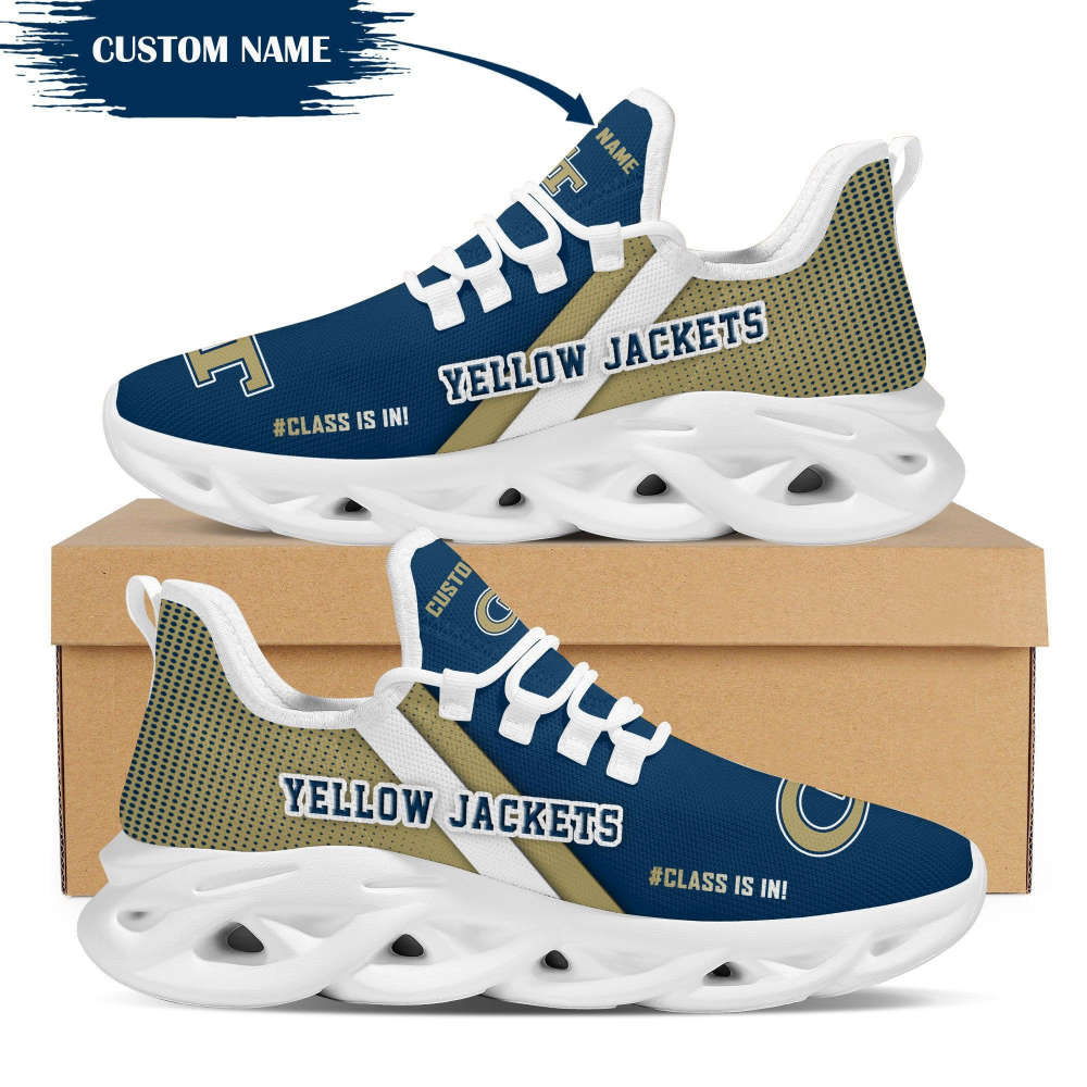 Personalized Name Georgia Tech Yellow Jackets Max Soul Shoes For Men Women Personalized Name Georgia Tech Yellow Jackets Max Soul Shoes For Men Women