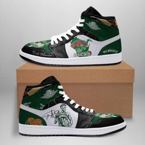 Milwaukee Bucks Air Jordan Shoes Sport Sneakers, Best Gift For Men And Women