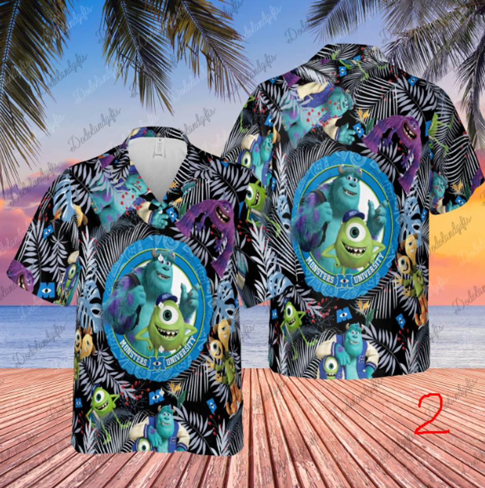 Monster Inc Summer Hawaiian Shirt,Funny Cartoon Shirt, Gift For Men Women Monster Inc Summer Hawaiian Shirt,Funny Cartoon Shirt, Gift For Men Women