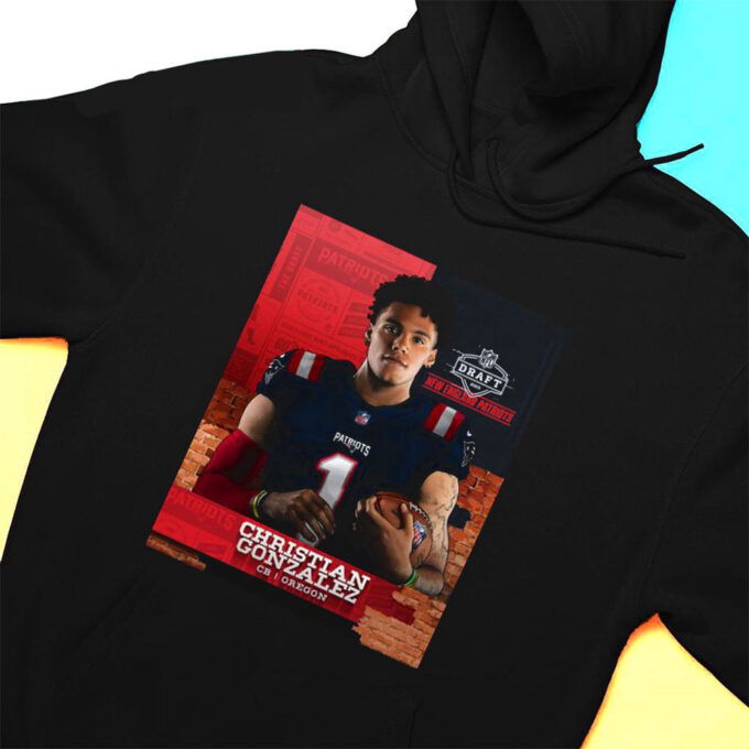 Nfl Draft 2023 Christian Gonzalez New England Patriot T-shirt For Fans