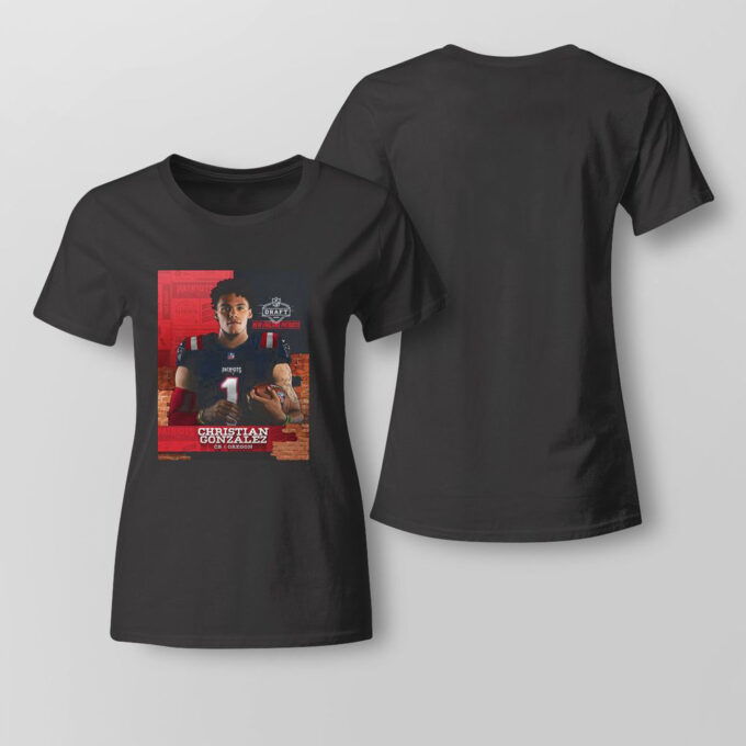 Nfl Draft 2023 Christian Gonzalez New England Patriot T-shirt For Fans