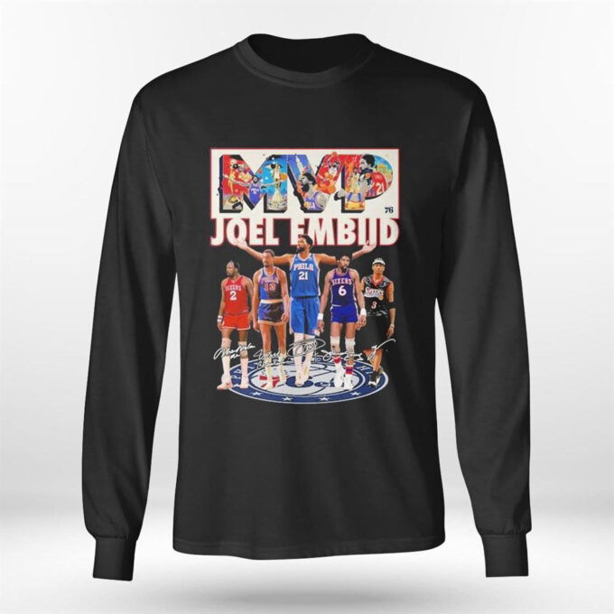 Joel Embiid Philadelphia 76ers Mvp Signatures T-shirt For Fans