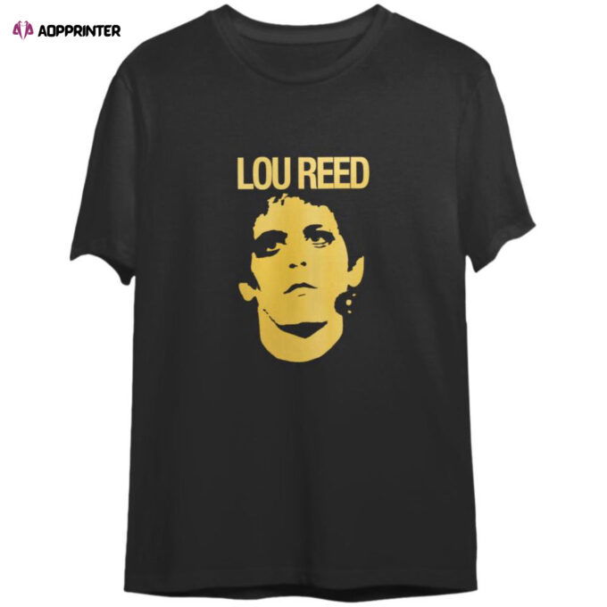 1980s Lou Reed Rock T-Shirt, For Men And Women