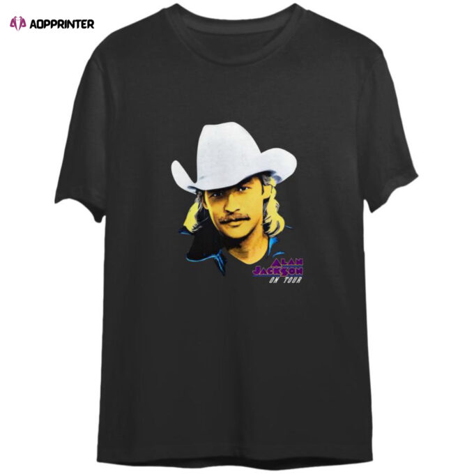 1992 Alan Jackson Don’t Rock The Juke Box Tour T-Shirt, Alan Jackson On Tour 92 T-Shirt For Men And Women