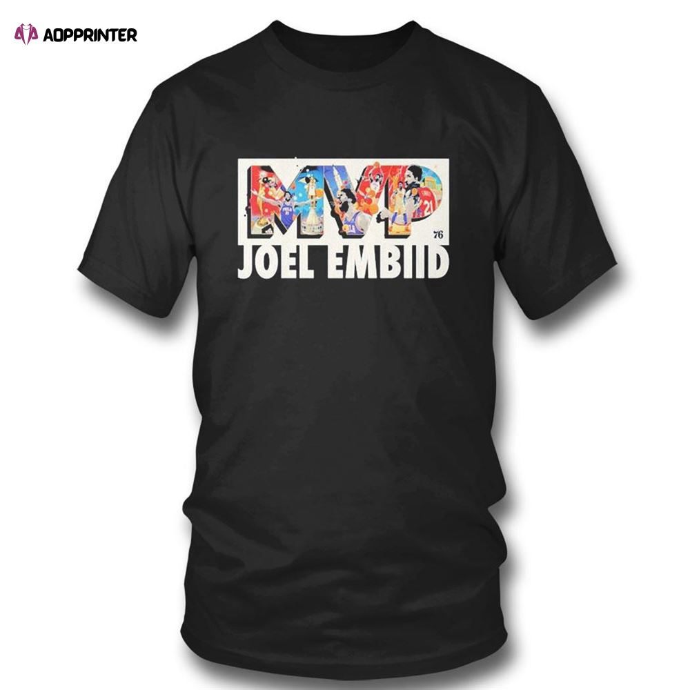 2023 Mvp Joel Embiid Philadelphia 76ers T-shirt For Fans 2023 Mvp Joel Embiid Philadelphia 76ers T-shirt For Fans