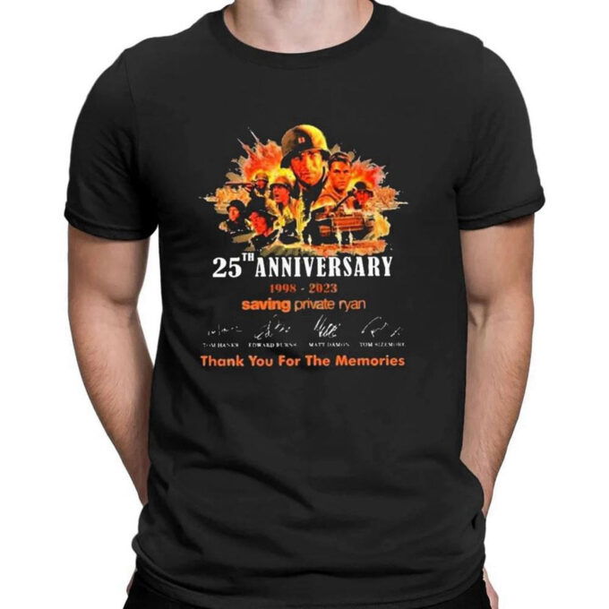 25th Anniversary Saving Private Ryan Signature Thank You For The Memories 1998 2023 T-shirt For Men Women