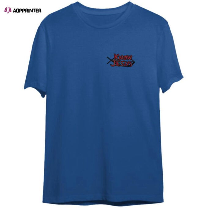90s Know Jesus Beat The Devil Your Sins Are Forgiven T-Shirt For Men And Women. Vintage 1990s