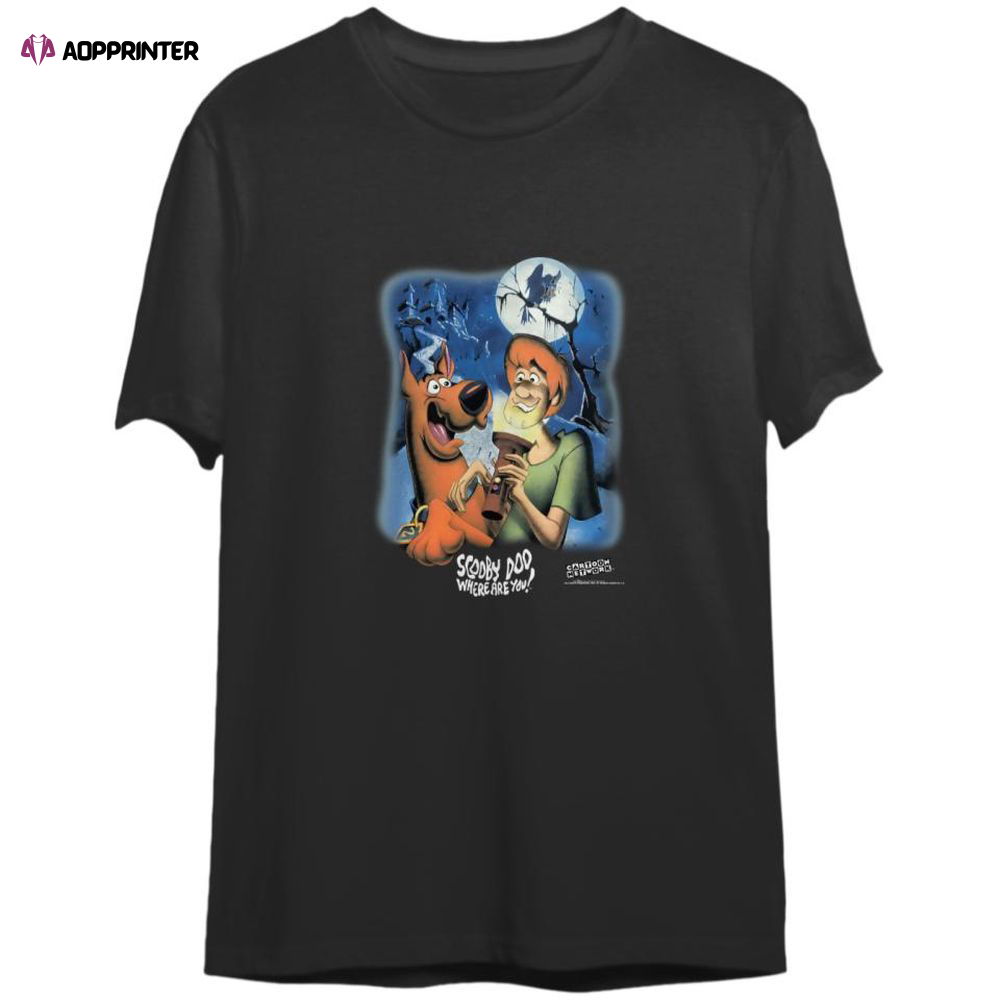 90s Scooby Doo Where Are You? Stanley Desantis T-Shirt For Men And Women. Vintage 1996 90s Scooby Doo Where Are You? Stanley Desantis T-Shirt For Men And Women. Vintage 1996