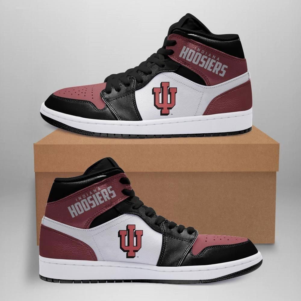 Air JD Hightop Shoes NCAA Indiana Hoosiers Black Crimson Air Jordan 1 High Sneakers For Men Women Air JD Hightop Shoes NCAA Indiana Hoosiers Black Crimson Air Jordan 1 High Sneakers For Men Women