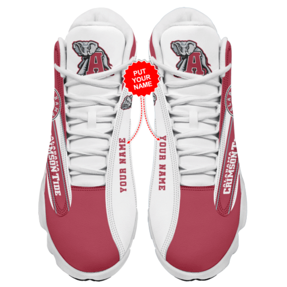Alabama Crimson Tide Custom Name Air Jordan 13 Sneakers, Best Gift For Men And Women Alabama Crimson Tide Custom Name Air Jordan 13 Sneakers, Best Gift For Men And Women